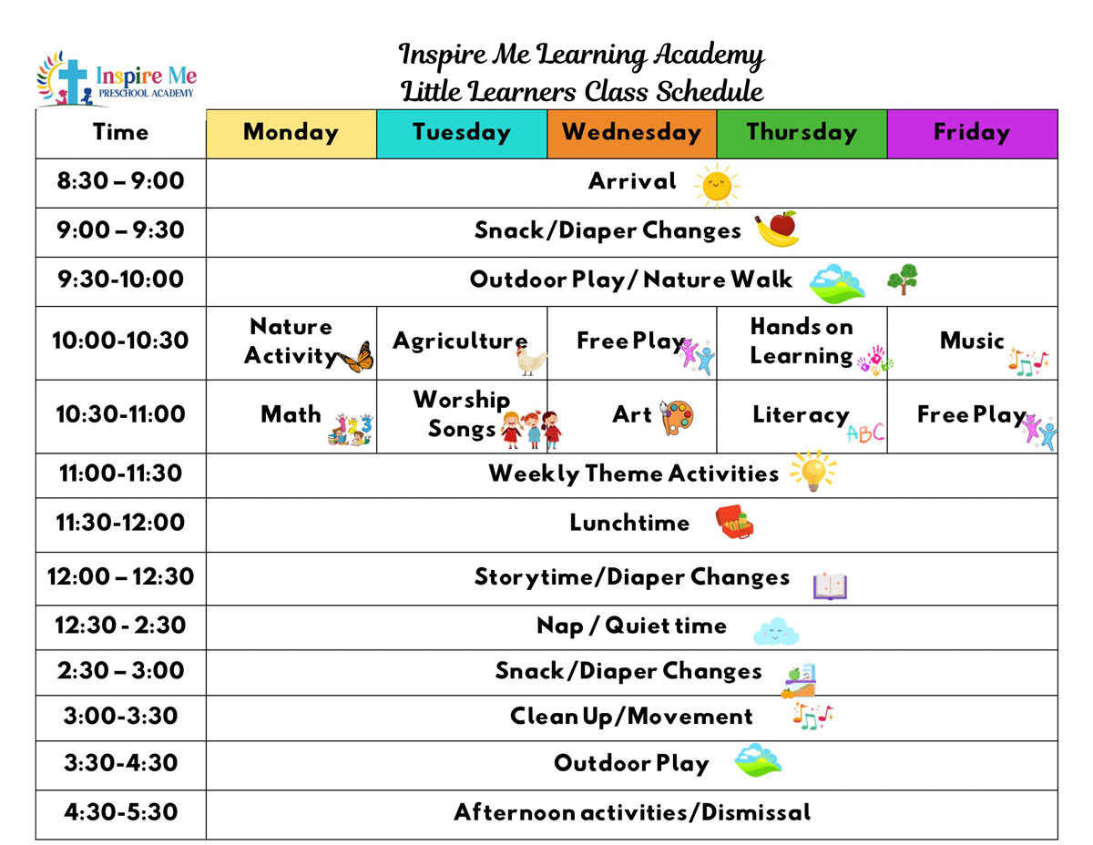 class schedule